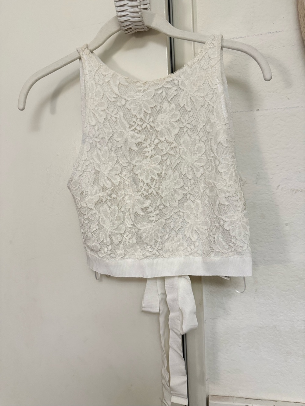 Zara Lace Crop Tank Top - small Women